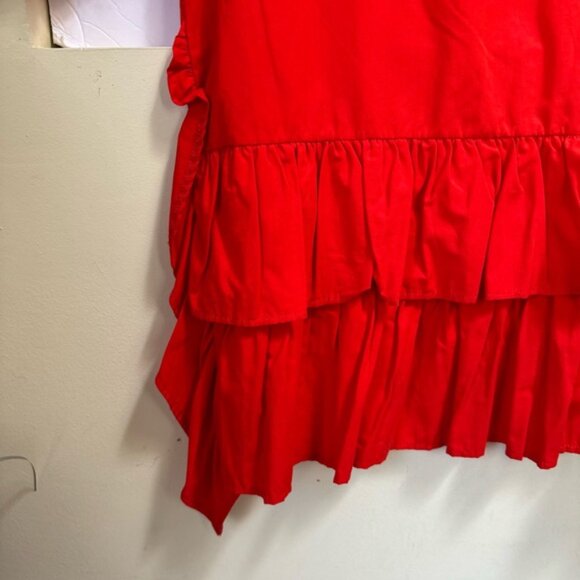 Zara W/B NEW Oversized Poplin Ruffles Dress Lightweight Boxy Tunic Cotton Shift - Picture 5 of 16